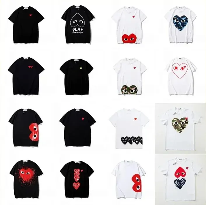 Comme des Garçons PLAY Heart Logo T-Shirt, Black/White