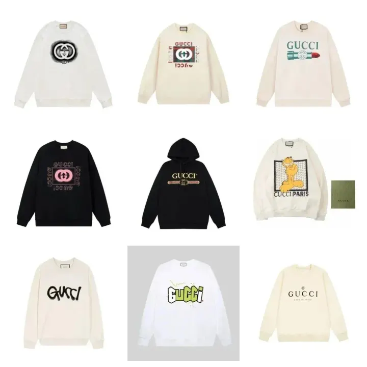 Gucci Sweatshirt mit Grafikprint in Creme und Schwarz