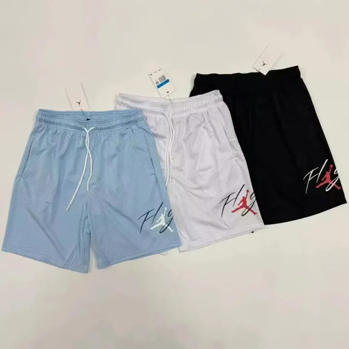 Jordan Mesh-Shorts in Hellblau, Weiß und Schwarz
