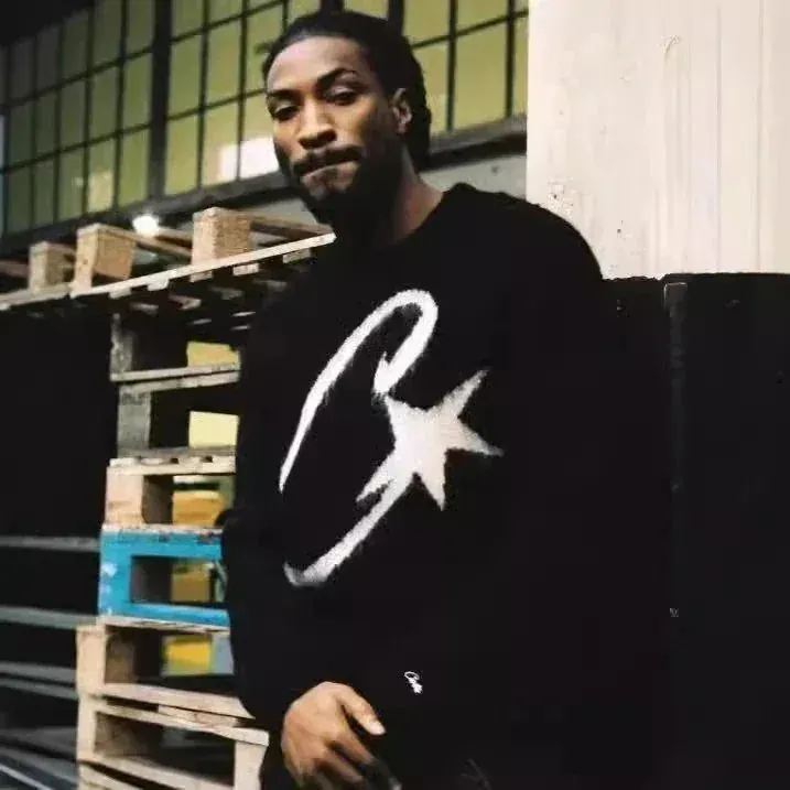 Corteiz Black Graphic Knit Sweater