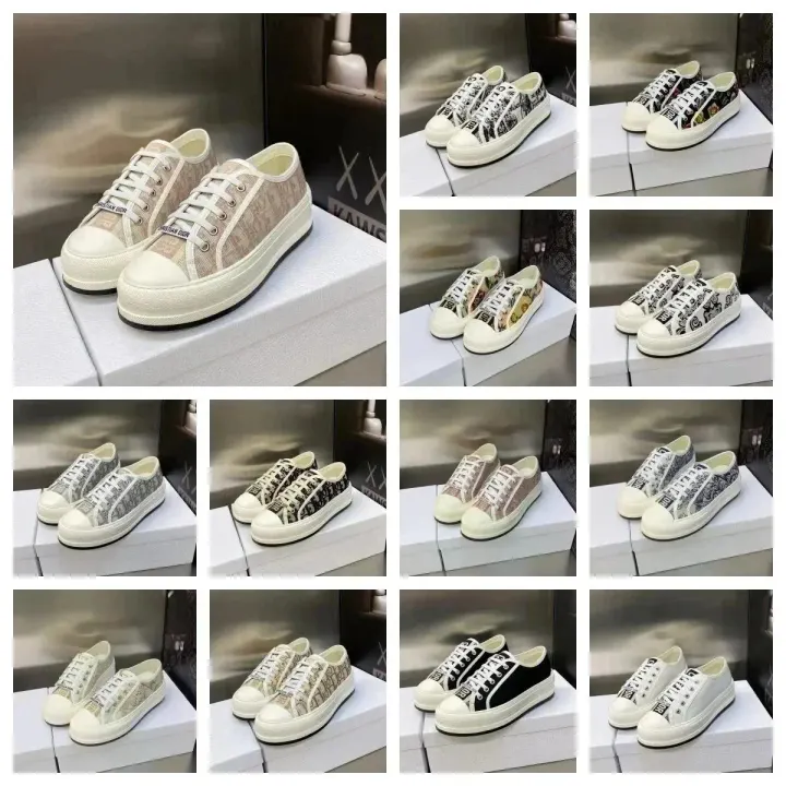 Dior Floral Canvas Low-Top Sneakers