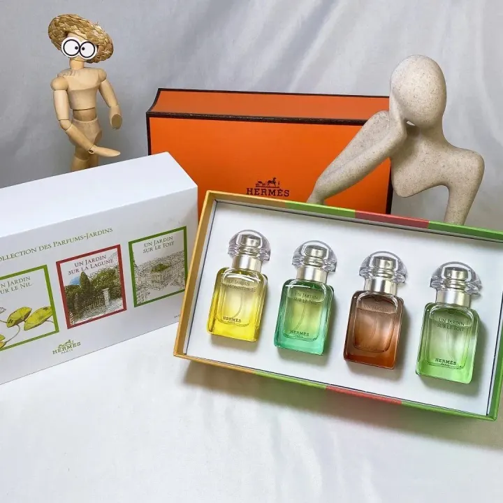 Hermes Perfume Set in Colorful Jardin Collection Box