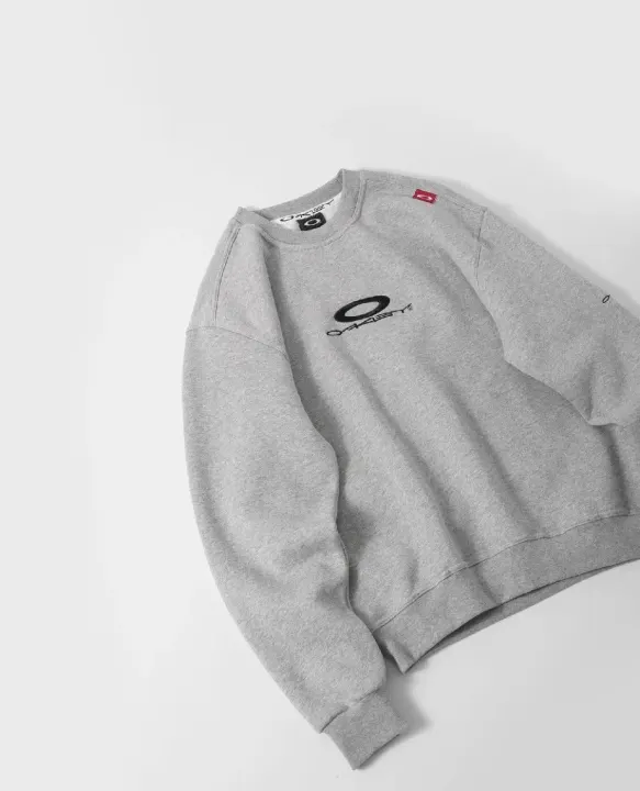 Oakley Grey Crewneck Sweatshirt with Chest Logo
