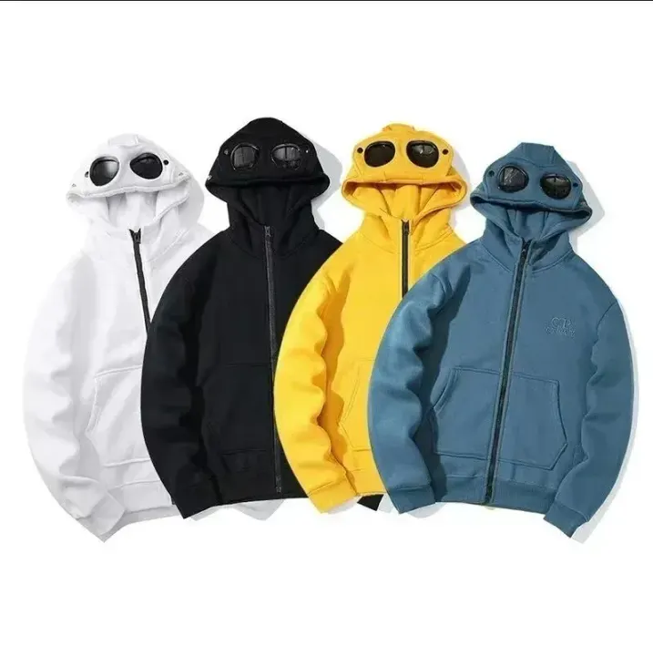 C.P. Company Goggle Hood Zip-Up Sweatshirt, Multi-Color