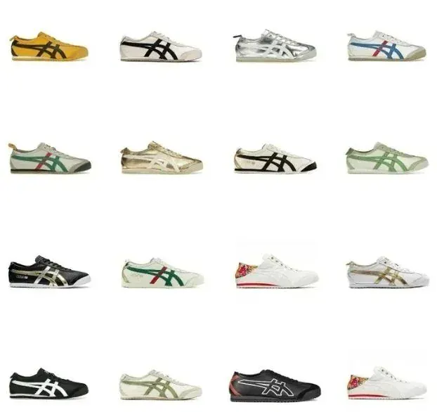 Onitsuka Tiger Low-Top Stripe Sneakers in Mixed Colorways