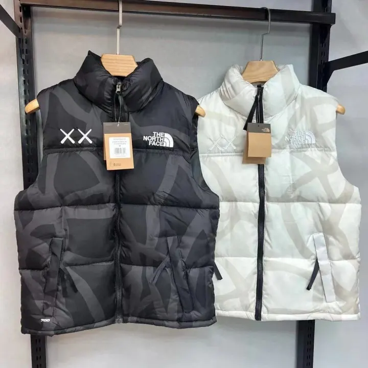 The North Face Black & White Camo Puffer Vest
