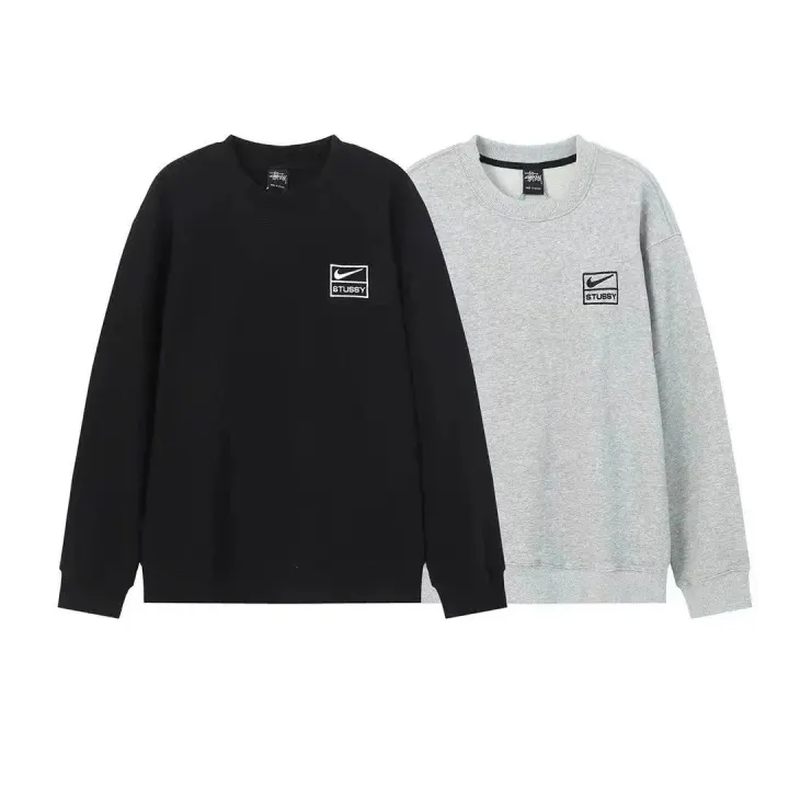 Stüssy Black and Gray Matching Set with Chest Logo