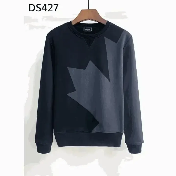 Dsquared2 Black Maple Leaf Crewneck Sweatshirt