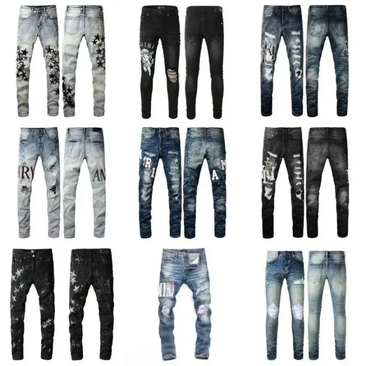 AMIRI Jeans aus zerstörtem Denim in gemischten Waschungen