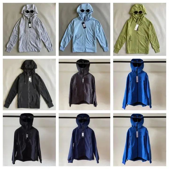 C.P. Company Goggle Hood Zip-Up Cardigan in Multiple Colors