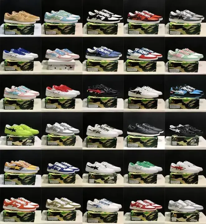 BAPE Bapesta Low Top Sneakers in Multi-Color Options