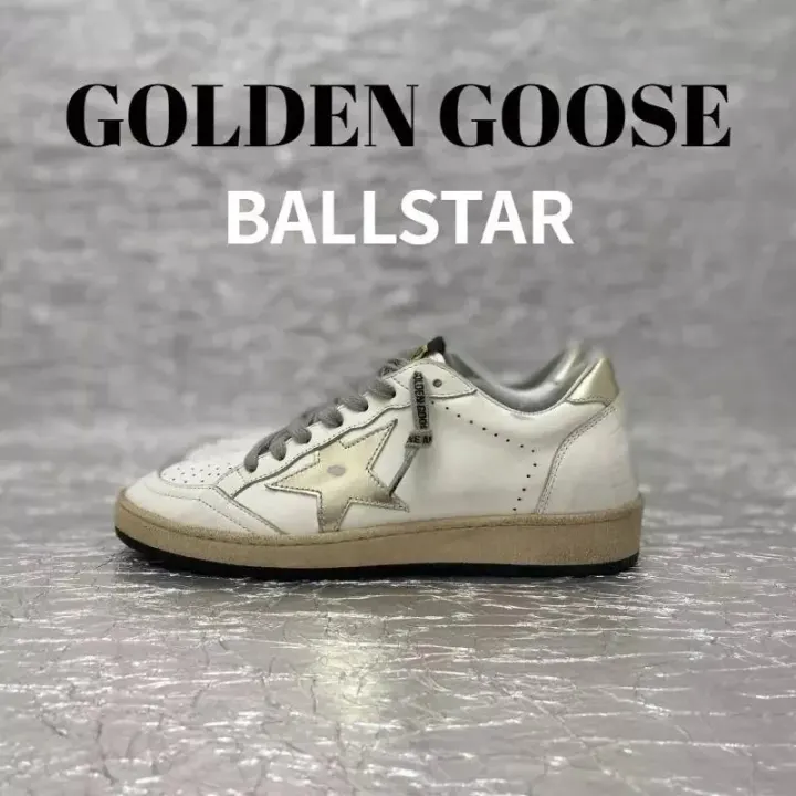 Golden Goose Ballstar White Silver Star Sneakers