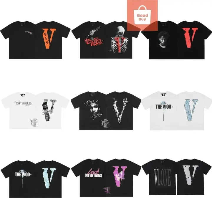 VLONE Graphic Print Short Sleeve T-Shirt in Black and White