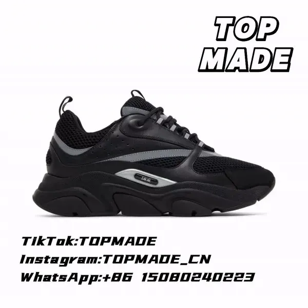 Czarne sneakersy Dior z siateczki i skóry