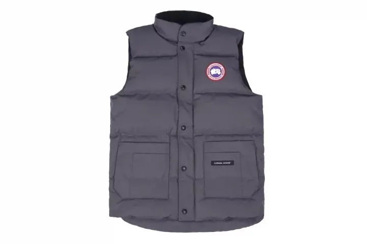 Chaleco acolchado gris Canada Goose con cuello alto