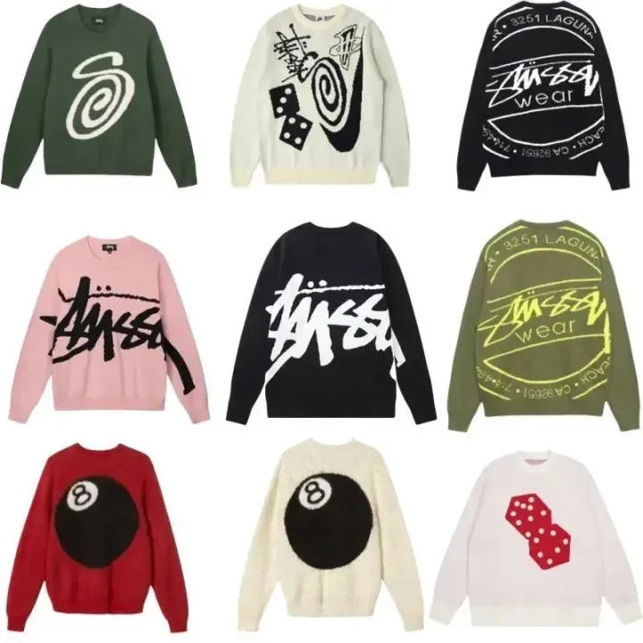 Stüssy Graphic Knit Sweater Collection in Multi-Color