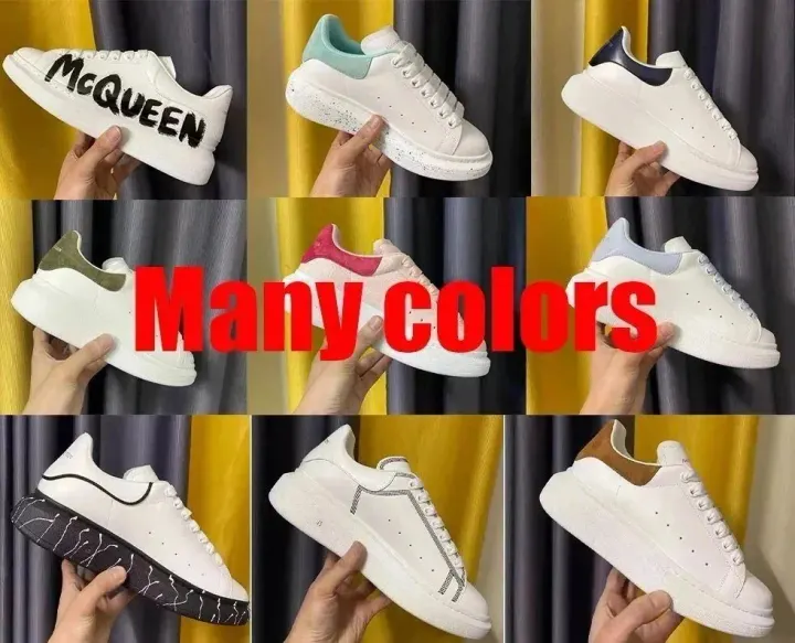 Alexander McQueen White Oversized Platform Sneakers