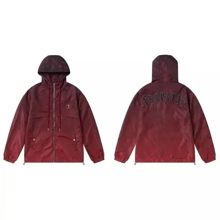 Trapstar Burgundy Hooded Windbreaker Jacket