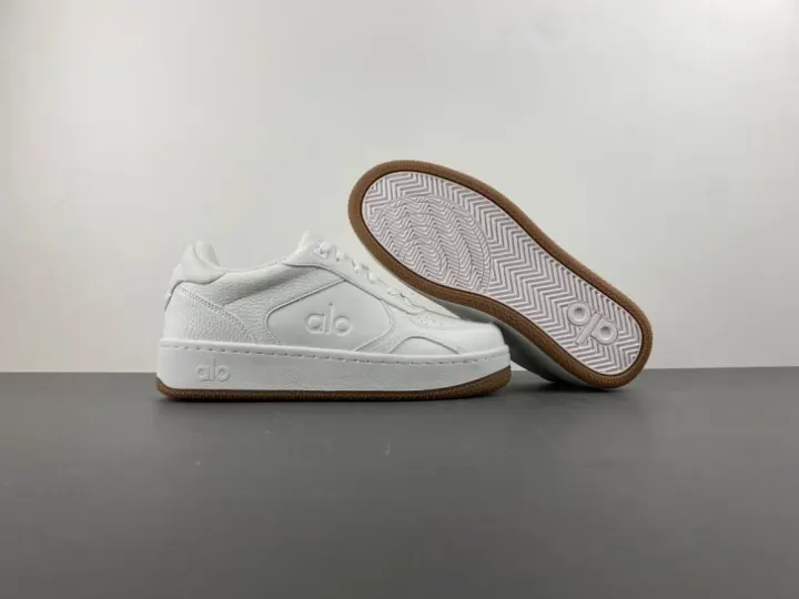 ALO White Low-Top Sneakers with Gum Sole