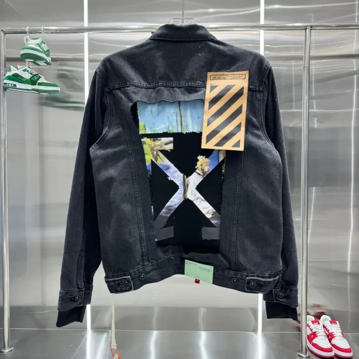 Off-White Black Graphic Back Denim Jacket