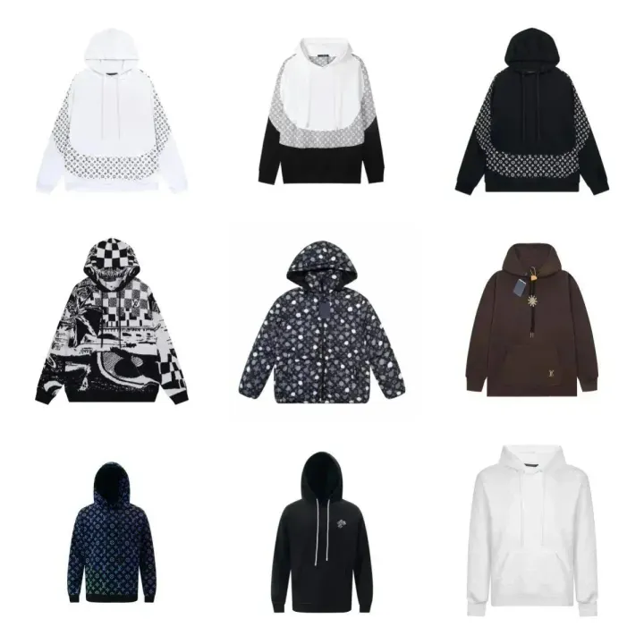 Louis Vuitton Monogram Hooded Sweatshirt in Black and White