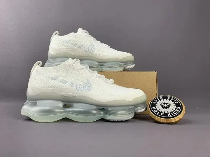 Nike White Knit Sneakers with Translucent Bubble Sole