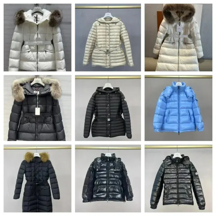 Moncler Women's Puffer Jackets with Fur Hoods and Belts