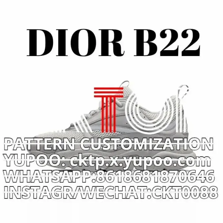 Szare sneakersy z siateczki Dior B22