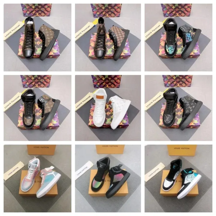Louis Vuitton High-Top Sneakers in Black, White, and Mixed Colorways