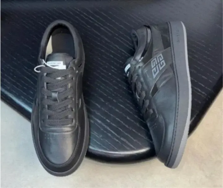 Givenchy Black Low-Top Sneakers with Monogram Side Logo