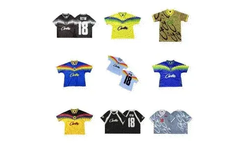 Corteiz Retro Colorblock Athletic Graphic T-Shirt