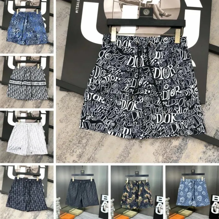 Dior Schwarz-weiße Monogramm-Casual-Sportshorts