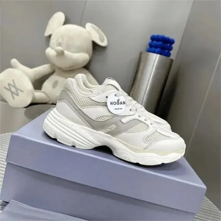 Hogan H665 White and Grey Lifestyle Sneakers