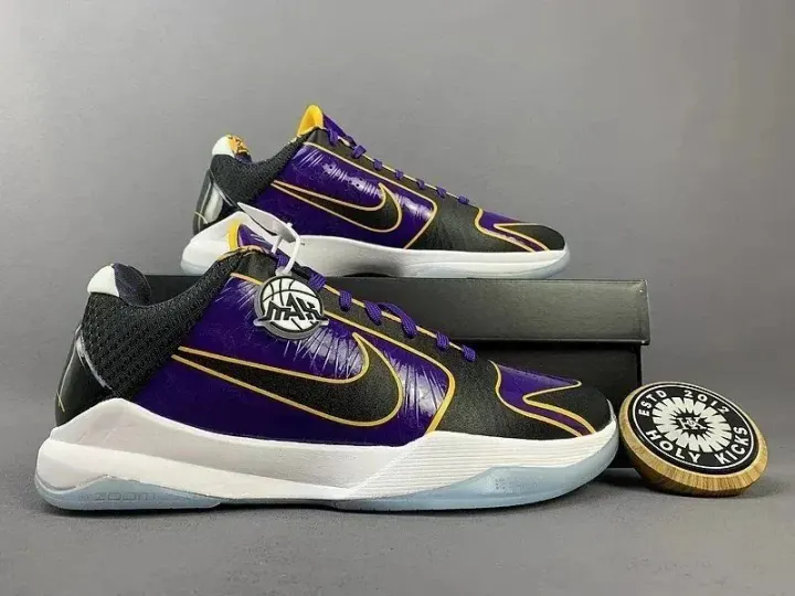 Nike Purple and Black Basketball Sneakers