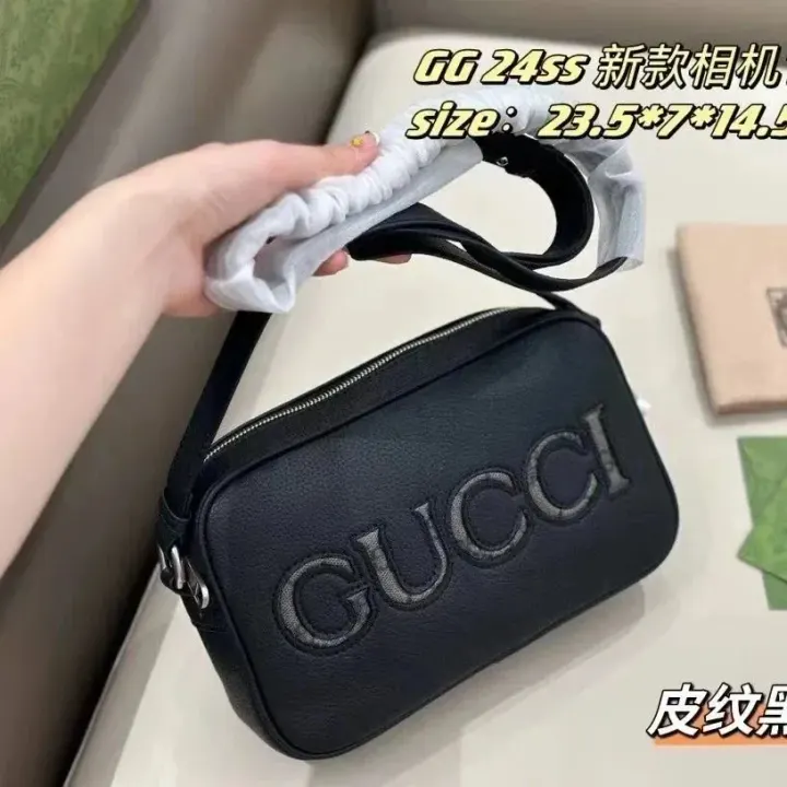 Gucci GG Logo Crossbody Camera Bag in Black