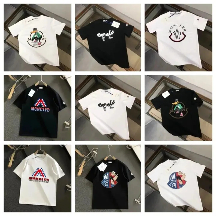 Moncler Graphic Logo T-Shirt in Black and White