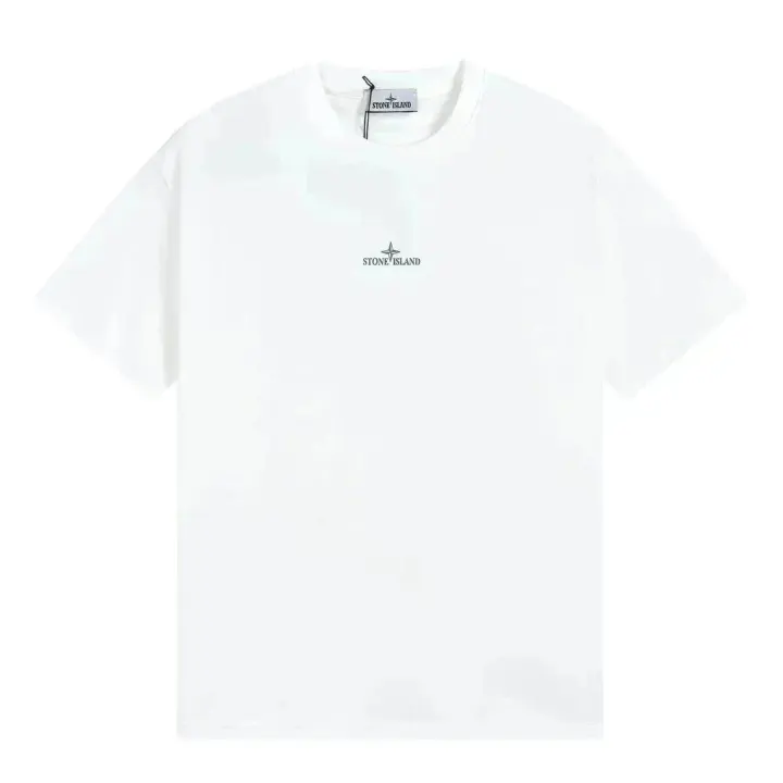 Stone Island White Logo T-Shirt