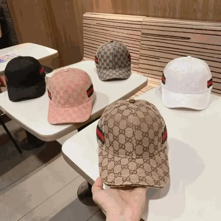 Gucci GG Monogram Baseball Cap with Web Stripe