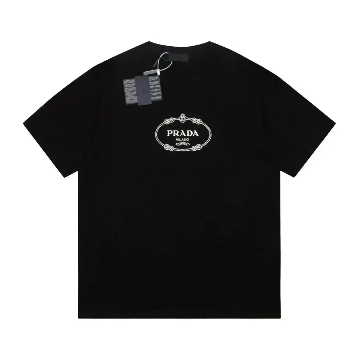 Prada Black Logo Print T-Shirt