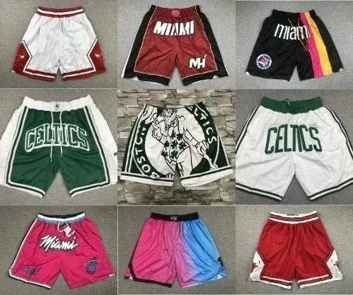 Just Don Miami Heat Basketball Shorts in Red and White