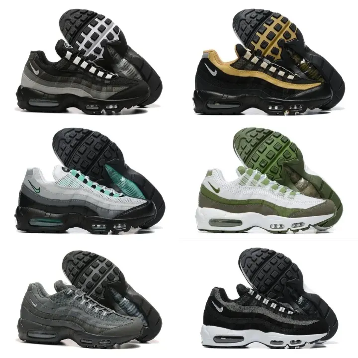 Nike Layered Mesh Sneakers in Black, Grey and Green