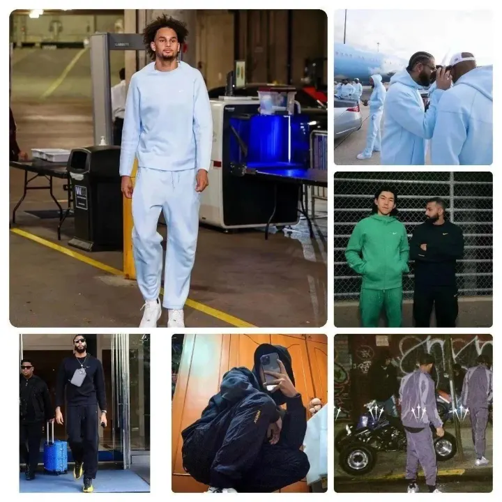 Nike Light Blue Matching Sweatshirt and Jogger Set