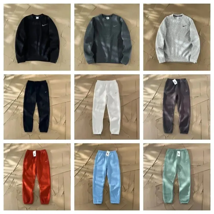 Nike Matching Sweatshirt and Sweatpants Set in Multi Colorways