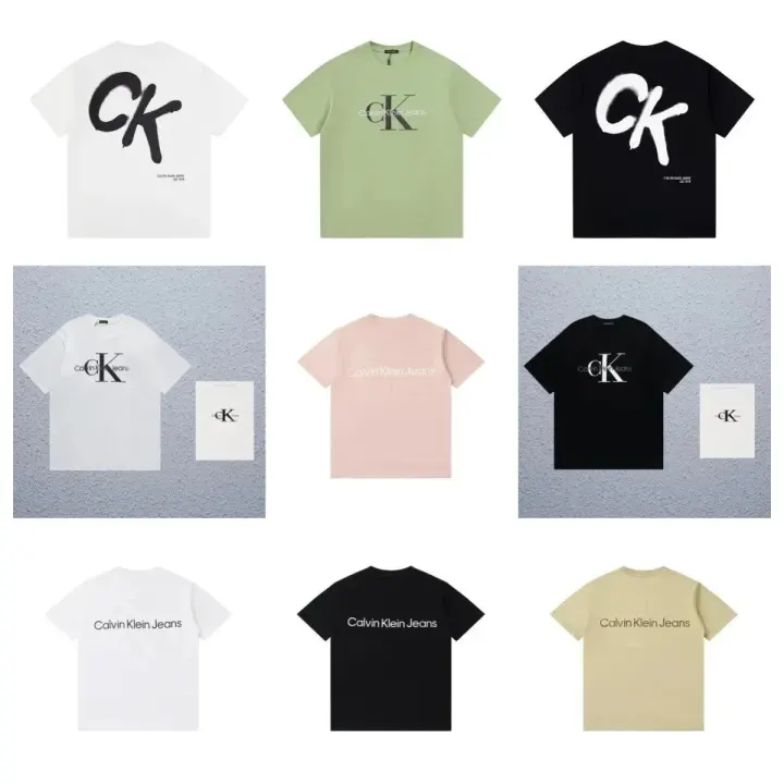 Calvin Klein CK Logo T-Shirt in Black and White