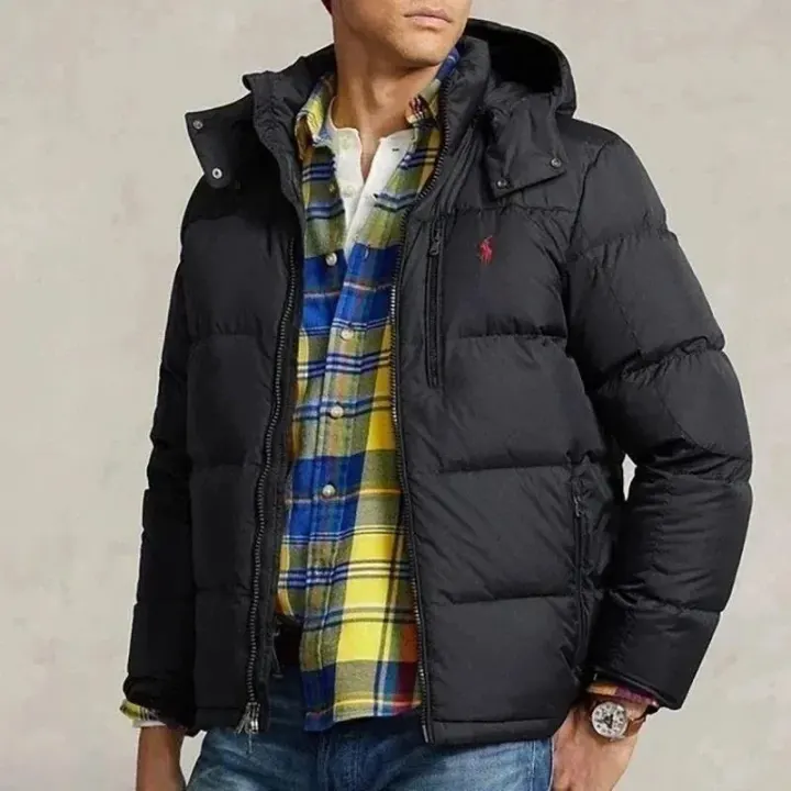 Ralph Lauren Black Hooded Puffer Jacket