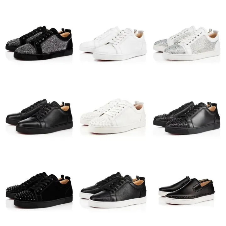 Christian Louboutin Black Studded Low-Top Sneakers
