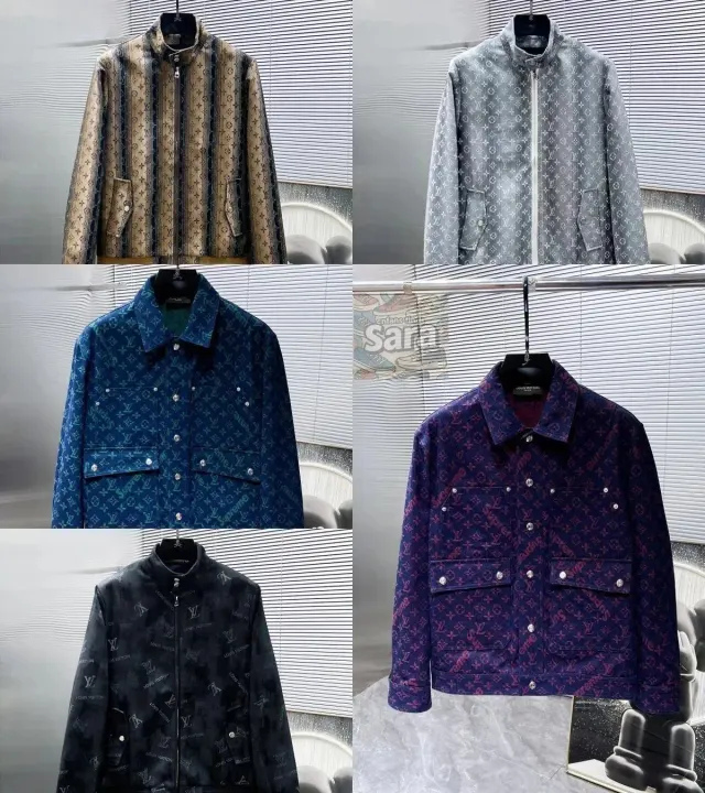 Chaqueta vaquera Louis Vuitton con monograma a cuadros, multicolor