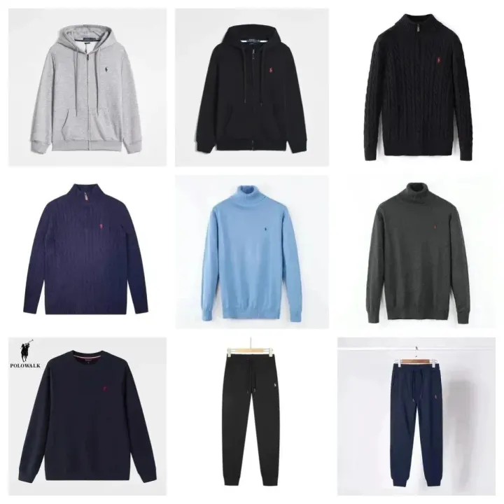 Polo Ralph Lauren Black Zip-Up Hoodie with Embroidered Logo