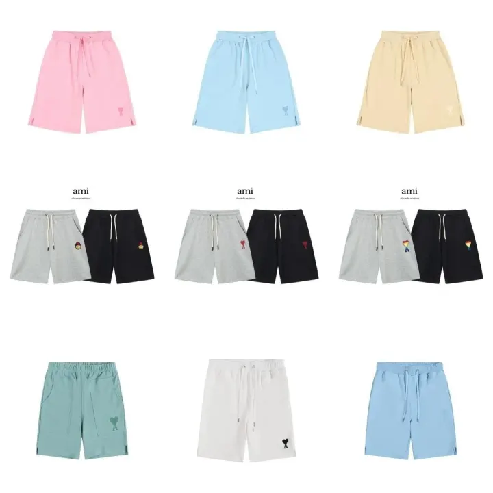 Ami Pastel Logo Drawstring Shorts