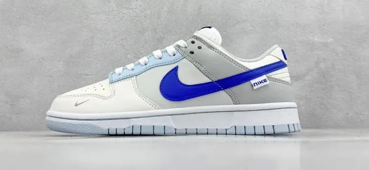 Nike SB Vintage Sneakers in White, Grey & Blue